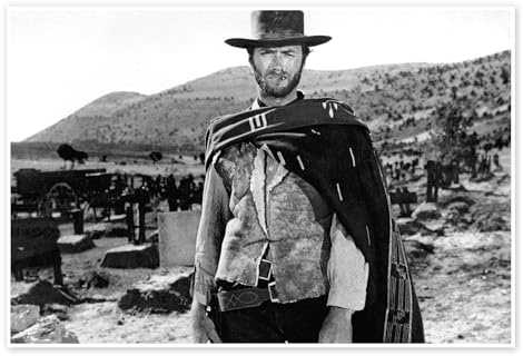 Posterlounge Clint Eastwood in einem Western Poster | 30 x 20 cm Wandbilder Wanddeko