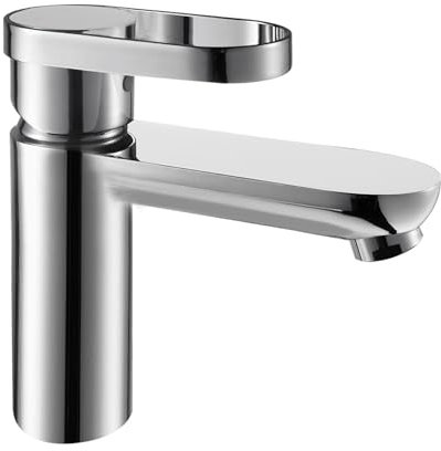 VANCOCO Mitigeur Lavabo Chromé Économiseur d'Eau avec Test au Sel 24h (Classe 10) - Robinet Mono Commande DN15 pour Vasque Encastrée & Sous-Plan