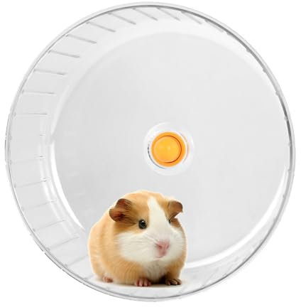 Hamsterrad 17 cm, Laufrad Hamster Leise Spinner, Hamstertrainingsrad, Hamster Spinner, Leise Hamster Spielzeug Transparent, Hamster Rad Kunststoff für Eichhörnchen Chinchillas Rennmäuse