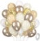 Luftballons Beige Sandweißer, 30 Stück Champagner Gold Luftballon Set, Matte Weiß Gold Konfetti Ballon, Creme Weiss Nude Helium Ballon für Frau Geburtstag Boho Hochzeit Verlobung Abschluss Babyparty