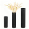 3pcs Floor Vase Metal Black Tall Large EylKoi Cylinder Vases Extra Large Modern Corner Vases Giant Stand Up Long Honeycomb Texture for Indoor Office Home Decor Living Room, H:40+55+70cm