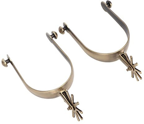 GEERYZHE Sporen für Cowboystiefel, 2pcs Vintage Zinklegungs - Spurs Sporen Sporngurte Dekoration Cowboy Sporen mit Schleppausrüstung für Cowboy - Equestrian Training