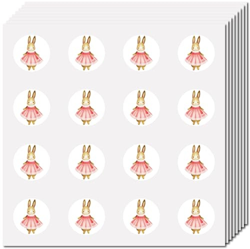 CREATCABIN 128 Stück Mini Kaninchen Aufkleber Scrapbook Aufkleber Kleiner Kleiner Hase Osteraufkleber Kunststoff Wasserdicht 2.5cm Cartoon Bildetiketten Für Scrapbooking Planer Kalender Fotos
