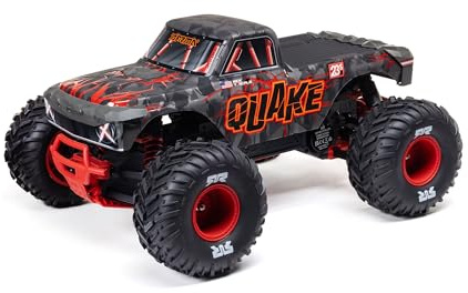 ARRMA RC Truck 1/10 Quake 223S 2WD RTR (Battery and Charger Not Included) Brushless Monster Truck, Red, ARA3537T1