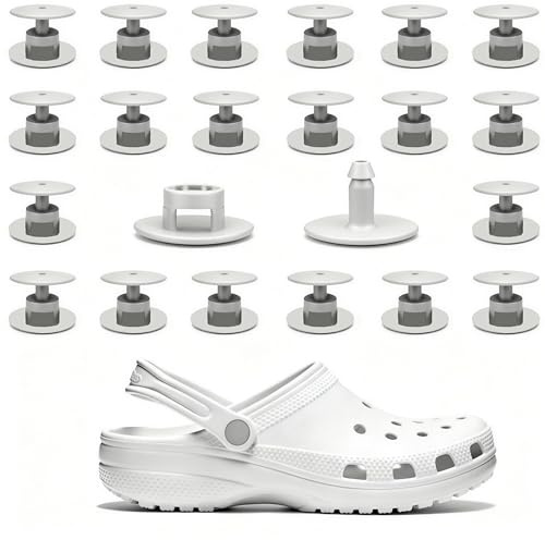 XNUT 24 Sets Replacement Rivets for Crocs, Replacement Parts for Crocs Shoe