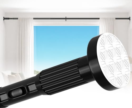 Heavy Duty Extendable Shower Curtain Pole 104-372cm Black No Drill | Anti-Slip Tension Rods for Curtains Extra Long Tension Rod Adjustable Shower Curtain Rail for Bathroom, Windows, Wardrobe
