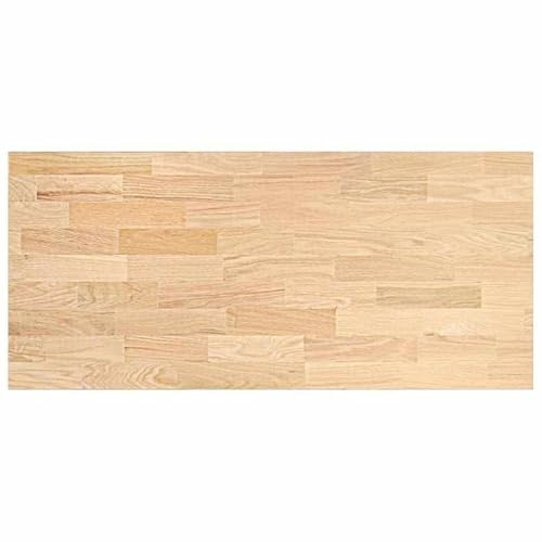 Eleganz Tablero de madera maciza de roble 140 x 63,5 x 4 cm – encimera de cocina rectangular de roble finamente pulido para cocina y comedor
