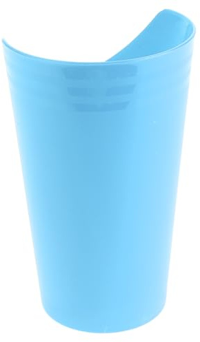 MERRYHAPY Tazza per Alimentazione Liquida in Plastico Blu Design Creativo e Antigoccia, Ausilio per Anziani Allettati e Pazienti Disabili, Comoda e Sicura in Vari Ambienti