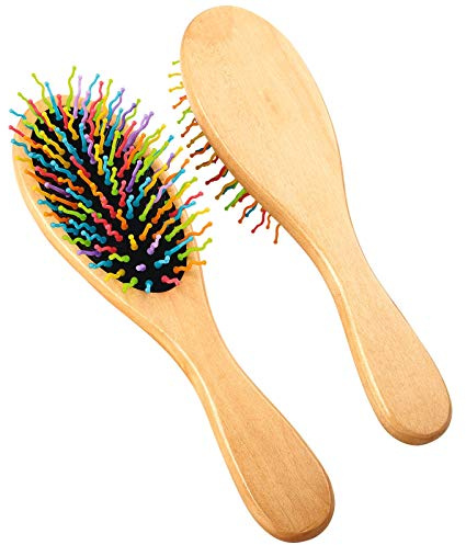 Burwells 2 x Volumiser Hair Brushes – Volume Adding Hair Styling Brush with Wooden Handle & S Shaped Bristles – Each Measure L23.5cm x W5cm