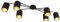 Qazqa - Moderne Deckenleuchte I Deckenlampe I Lampe I Leuchte schwarz 6-Flammig - Lofty I Wohnzimmer I Schlafzimmer - Stahl Zylinder I Rund - LED geeignet E14