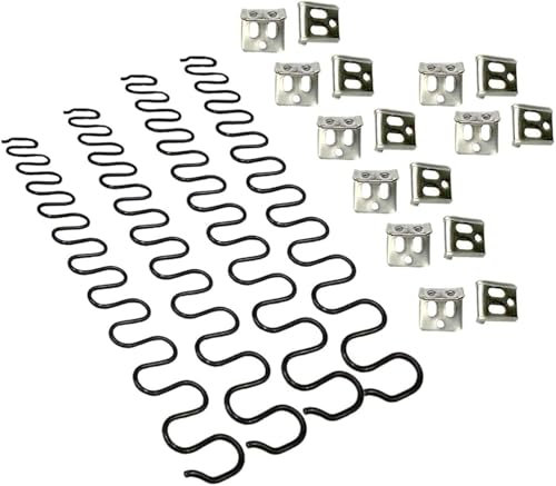 Carkio Sofa-Ersatzfedern,4 Stück 50,8 cm Federn mit 16 Stück S-Clips, Sofa-Feder-Reparatur-Set für Sitzgelegenheiten in Möbeln, Innendekoration
