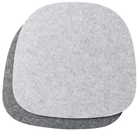 luxdag Sitzkissen aus Filz 2er Set (Form & Farbe wählbar) - Sitzauflage zweifarbig für Stuhl, Bank & Hocker - Sitzpolster für Haus & Garten