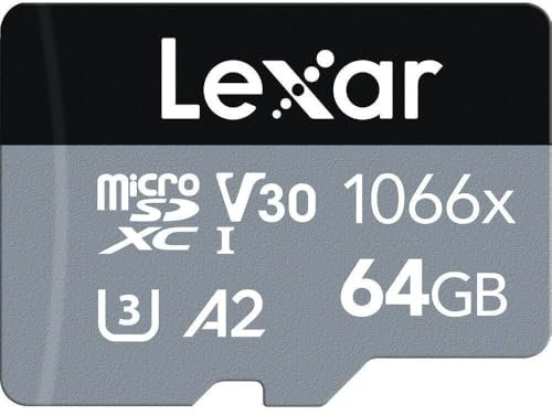 LEXAR Carte Microsdxc 64Go 1066x + Adapt SD
