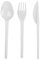 White Plastic Cutlery Set Reusable - 300 Pieces Includes 100 Forks, 100 Spoons, 100 Knives - Heavy Duty, Durable Tableware Ideal for Party, Weddings, Kids Parties and Buffets