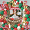 Weihnachten Luftballons Girlande,Christmas Balloons Grün Rot Gold Weihnachten Ballonbogen Luftballons Kit Weihnachtsmann Zuckerstange für Weihnacht Dekoration Geburtstag