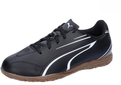 PUMA Unisex Kinder Vitoria It Jr Soccer Shoe, Puma Black Puma White, 33 EU