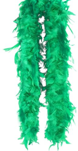 Uposao Federboa Weihnachtsboa, 200CM Flauschige Federboa Feder Schal Verkleidung Einfarbig Flauschige Girlande für Damen Kinder Karneval Fasching Stola Kostüm Hochzeitsdekoration, Heimdekoration,Grün