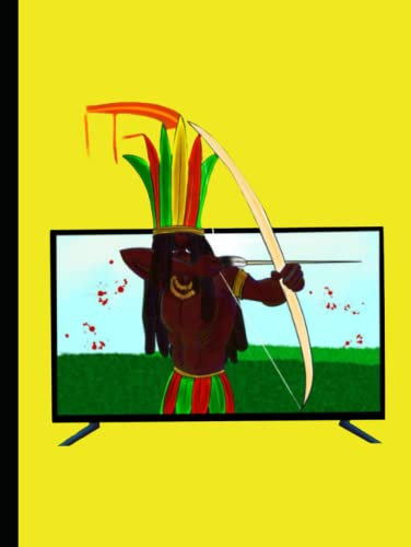 Aboriginal TV Notebook #5: Hardback notebook, 8.5 x 11 inches lined, ruled paper with 300 pages