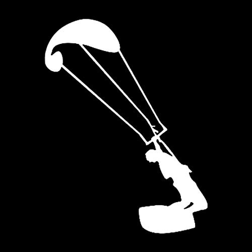 MACMRD Auto Aufkleber 11 Cm * 14 Cm Kitesurfen Mode Auto-Styling Motorrad Aufkleber Schwarz/Silber