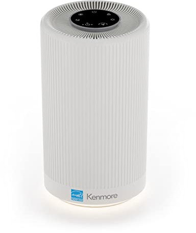 Kenmore Purificador de aire PM1005 con filtro HEPA H13, cubre hasta 850 pies cuadrados, sistema de filtración HEPA SilentClean de 3 etapas de 25 dB para oficina y dormitorio