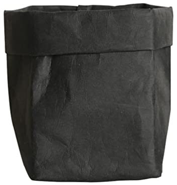 COLLBATH Cache-pot Lavable En Papier Kraft 2xl De Rangement Pour Pot De Fleurs Décoratif Noir 25 X 25 X 39 Cm