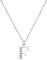 Kraven S925 Silver Initial Necklace Charm Necklace, Dainty Cubic Zirconia Letter Dainty Necklaces Jewelry Birthday Gifts for Women Girls (F)