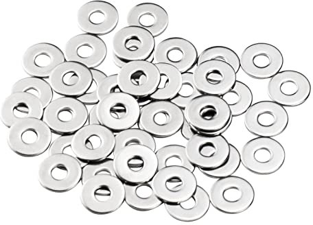 Unterlegscheiben M6 Große, MeHurr 100 Stück Beilagscheiben Edelstahl A2 V2A 304, Karosseriescheiben DIN9021 / ISO7093, Unterlegscheibe M6 x 18mm, Metallscheiben für Schrauben & Muttern