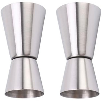 Jarsense Stainless Steel Spirit Measures 30ml/60ml Cocktail Measuring Cup Jigger Spirit Measure Tool for Whisky Drinks Wine