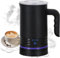 Milchaufschäumer Elektrisch, Milk Frother für Milchschaum warm & kalt, 4 in 1 Automatischer Milchbehälter Anti-Rutsch Design, Kompakt-Milchaufschäumer für Kaffee, Cappuccino,Latte (Stil BSchwarz)