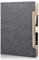 Fosdaling DIN A5 Ringbuch-Notizbuch aus PU-Leder, Nachfüllbares Notizbuch mit 6 Ringen und Einem Stift, Geeignet als Planer, Ordner, Binder, Organizer für die Arbeit, 100 Gsm (Schiefergrau)