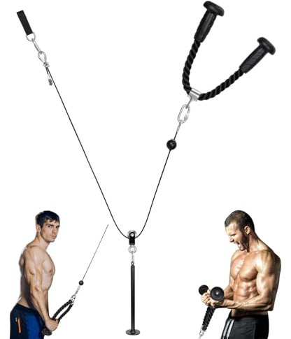 Kabelzug Fitness Latzug Gym Trizeps Latzug Arm Maschine Riemenscheiben System Längenverstellbares Fitness Kabelzug für Home Gym Fitnessgeräte