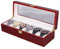 Uhrenkoffer Uhrenrolle Uhrenbox Uhrenschatulle Elegante Aufbewahrung Für Uhrenschmuck Aus Holz Mit 6 Fächern, Klassische Uhrenbox, Vitrine, Organizer, Halter, Schaufenster Uhrenetui Uhren Aufbewahrung