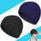 Cómodo gorro de natación de tela, suave gorro de natación unisex, gorro de natación flexible para niñas pelo largo hombres niños niños, gorro de natación ligero, juego de 2 piezas