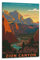 Jdjdu Zion National Park Vintage Reiseposter Geschenk Wanddekoration Gemälde Poster Leinwand Kunst Poster