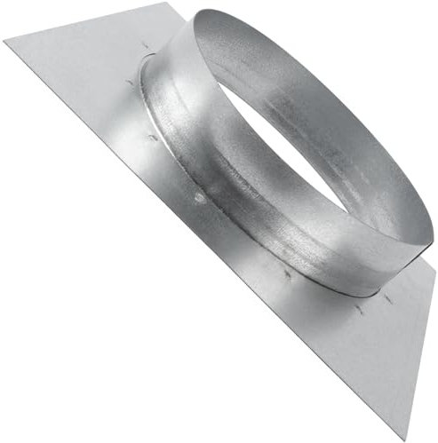 Vent Systems 150 mm Kanal Anschlussflansch mit quadratischer Zapfen-Wandplatte – Trockner Entlüftungsadapter und Montageplatte – ideal für nahtlose HVAC-Kanal-Verbindungen, Abluftventilatoren