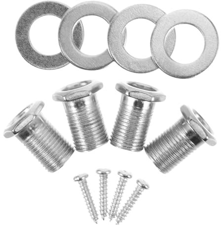 QUMIIRITY 6sets Folk Guitar Tuning Nuts Screws Washers Kit Guitar Lugs for Acoustic