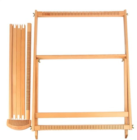 Webrahmen – Kreativitäts-Strickmaschine für Anfänger, großer Rahmen-Webrahmen mit Ständer | High-quality beech wool handmade large weaving