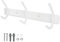 Qiannhee Porte Manteau Mural Blanc 30 CM pour 30 KG Patères Porte Manteau en Acier Inoxydable SUS304 3 Crochets pour Salle de Bain, Cuisine, Couloir, Jardin, Arbre d'entree, Veste, Parapluie, Moderne
