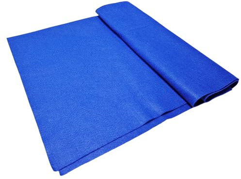 Jtnohx Blauer Filz Filzstoff zum Basteln Stoffbahnen Filz Meterware | 91x135CM Weiche Filzplatten für Kunst und Nähprojekte 1.4mm dick Flexibel