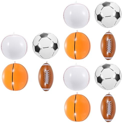 ifundom 3 Ensembles jouets de plage pour tout-petits ballon rugby gonflable ballon gonflable rugby des balles Piscine petit de plage s es pour adultes Plastique