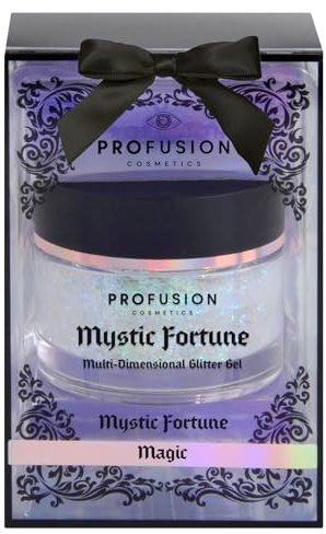Profusion Cosmetics Mystic Fortune Multi-Dimensional Glitter Gel for Face and Body, Transform Your Look with Color Shifting Glitter for Concerts, Music, Festival and Rave