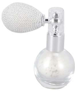 COMPUKAS Highlighter Puder Sprühgerät Perlweiß Pulversprühflasche mit Hochglanz Effekt Ölfreies Glitzerspray für Gesicht Körper und Haare Leichtes Make Up Zubehör für Frauen und Mädchen
