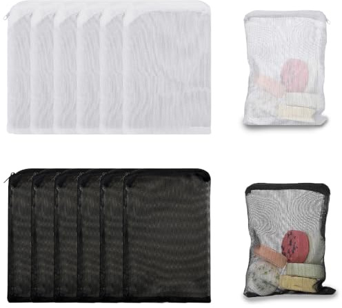 TRKETK 12 Stück Aquarium Filterbeutel Reißverschluss Feines Netz Wiederverwendbare Fishbowl Filterbeutel Hohem High Flow Mesh Für Aktivkohlefiltersteine Keramikringe Biokugeln
