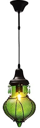 MSGIRVLZL Mini Suspension Industrielle En Verre Avec Abat-Jour En Verre Coloré Soufflé À La Main, Luminaire de Cuisine Réglable Edison E27 Pour Îlot de Cuisine, Ferme, Restaurants, Hôtels, Plafonnier