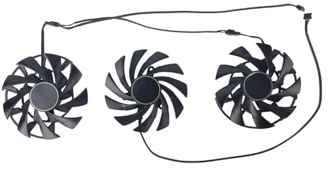 QKFTCSDW Ventilateur de Carte vidéo RTX3060Ti RTX3070 Ventilateur de Remplacement de Carte Graphique RTX 3060 Ti 3070(Fan - 3PCS)