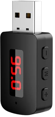 Iegefirm Car Bluetooth 5.4 Aadapter FM USB Transmitter Receiver Handsfree Call Auto LED Display Audio Music Wireless Receiver