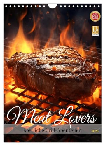 Meat Lovers - Delicious barbecue adventures UK-Version (Wall Calendar 2026 DIN A4 Portrait), CALVENDO 12 Month Wall Calendar