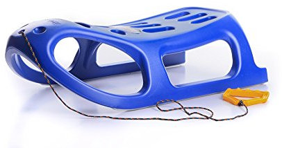 Unbekannt Schlitten Kinderschlitten Rodel aus Kunststoff Griff Zugseil Little 4 Farben (Blau)