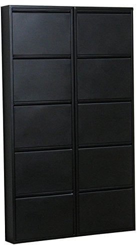 Dynamic24 XL Schuhschrank Pisa New 10 Klappen Metall Schuhkipper Schuhregal Schuhablage Schrank