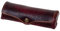MIKA 28063702 - Brillenetui mittel aus Echt Sattel-Leder Braun, Etui rund für Brillen und Sehhilfen, Brillenbox für Damen und Herren, braune Brillenaufbewahrung, Sonnenbrillenetui ca. 16 x 8 x 3 cm